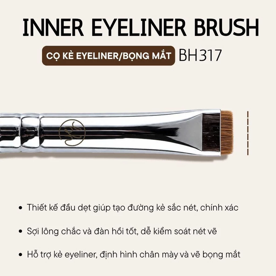 Cọ Kẻ Viền Mắt Trong BH Cosmetics Inner Eyeliner Brush BH317